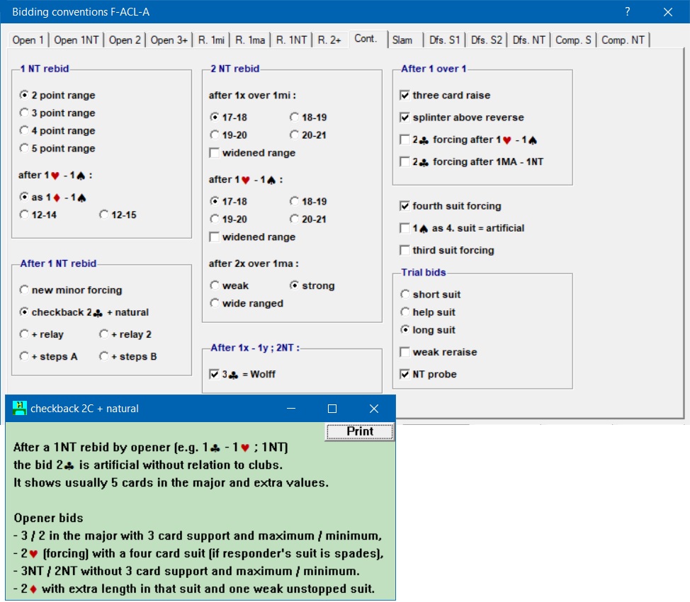 Biddind System Conventions